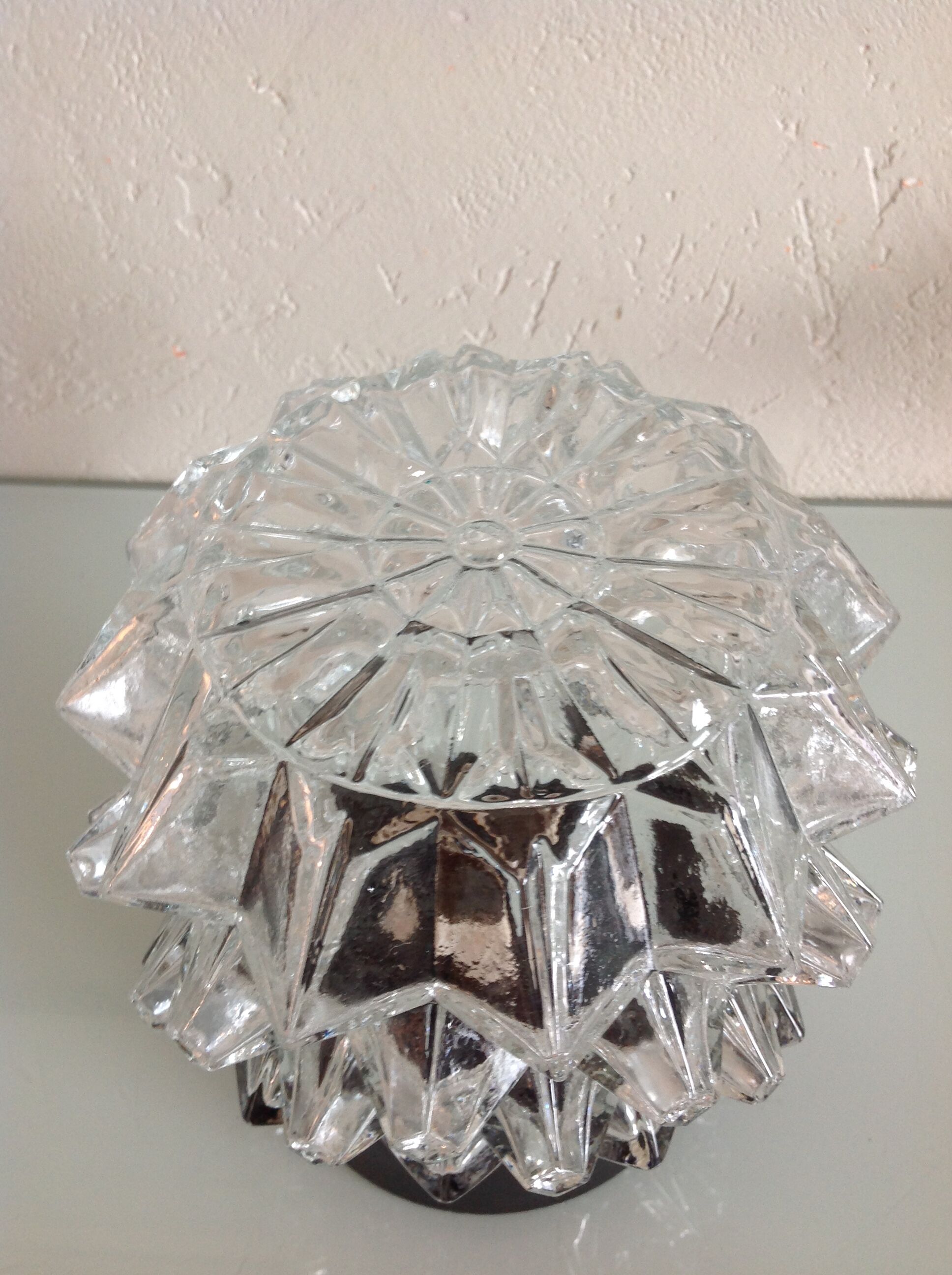 Plafonnier pointes de diamant par RZB Leuchten vintage années 60-70