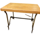Table d'appoint en bois et métal mordoré