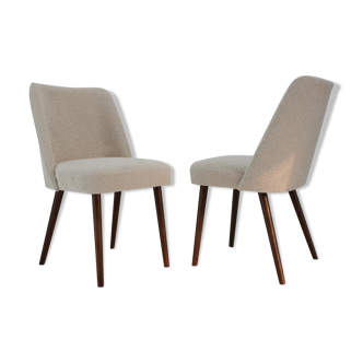 1960s pair of side chairs in bouclé