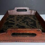 Old wooden tray