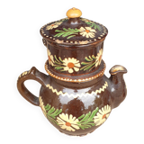 Alsatian glazed terracotta coffee pot
