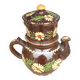 Alsatian glazed terracotta coffee pot