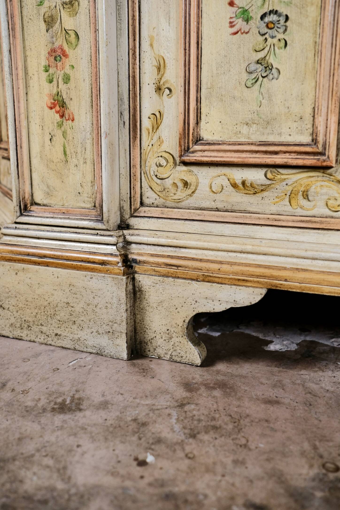 Hand-painted Venetian-style sideboard, mid-20th century