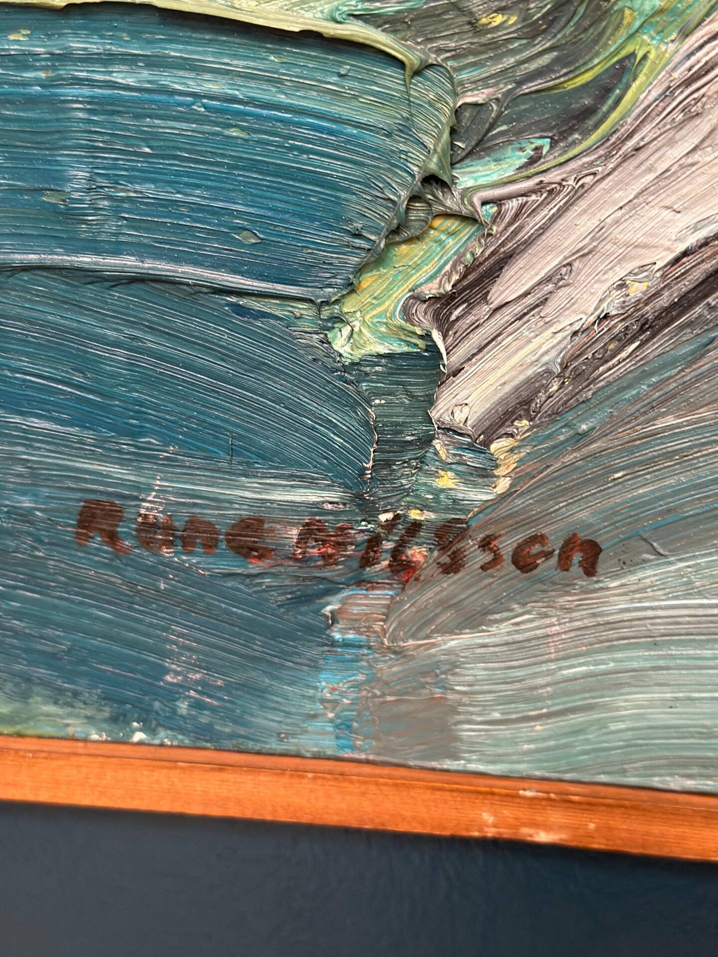 Swedish Oil on Panel – “Måndagskänsla” by Rune Nilsson – Signed