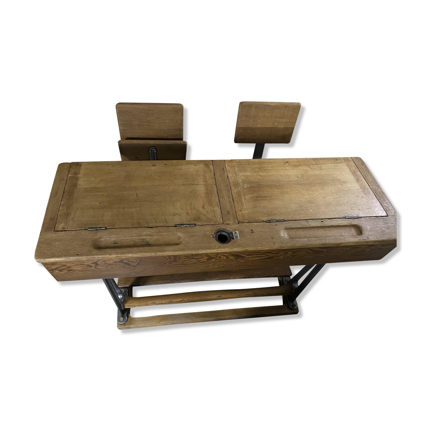 Decunsel school desk from the early 20th century, renovated and in very good condition
