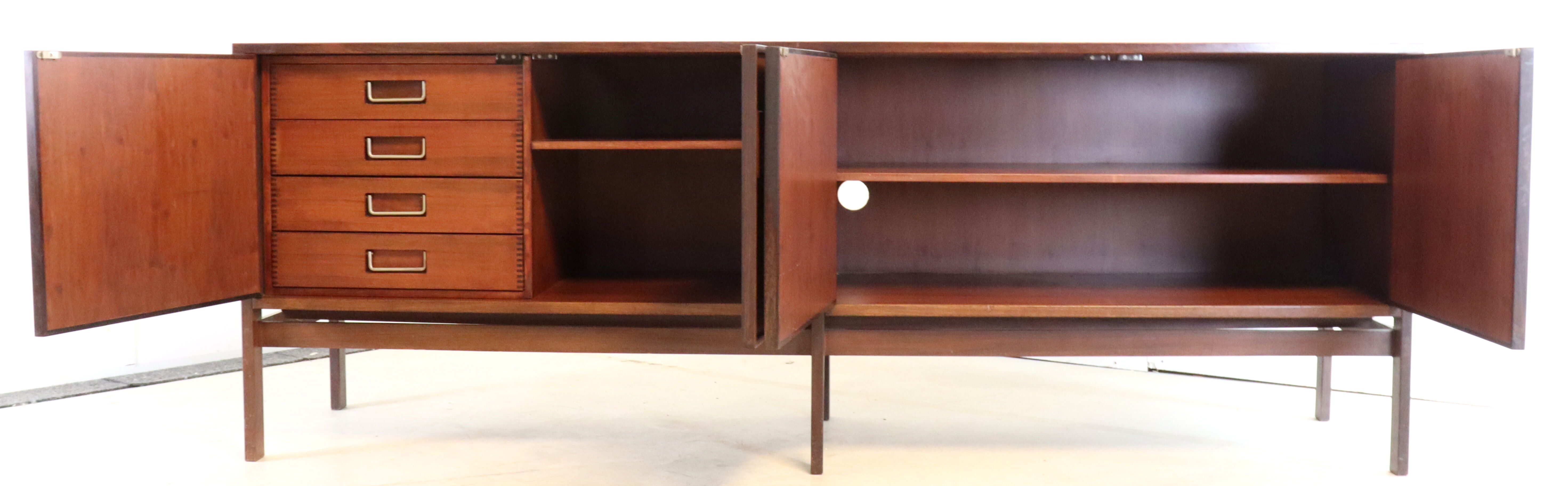 Vintage mid century sideboard xl "roggentin" | 220 cm
