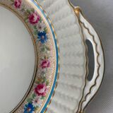 Dessert service 10 plates and a Bernardaud Limoges porcelain cake dish