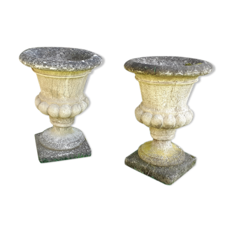 Pair of stone gardening medicis
