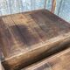 Antique solid cherry farmhouse table with 3 drawers and 2 pulls