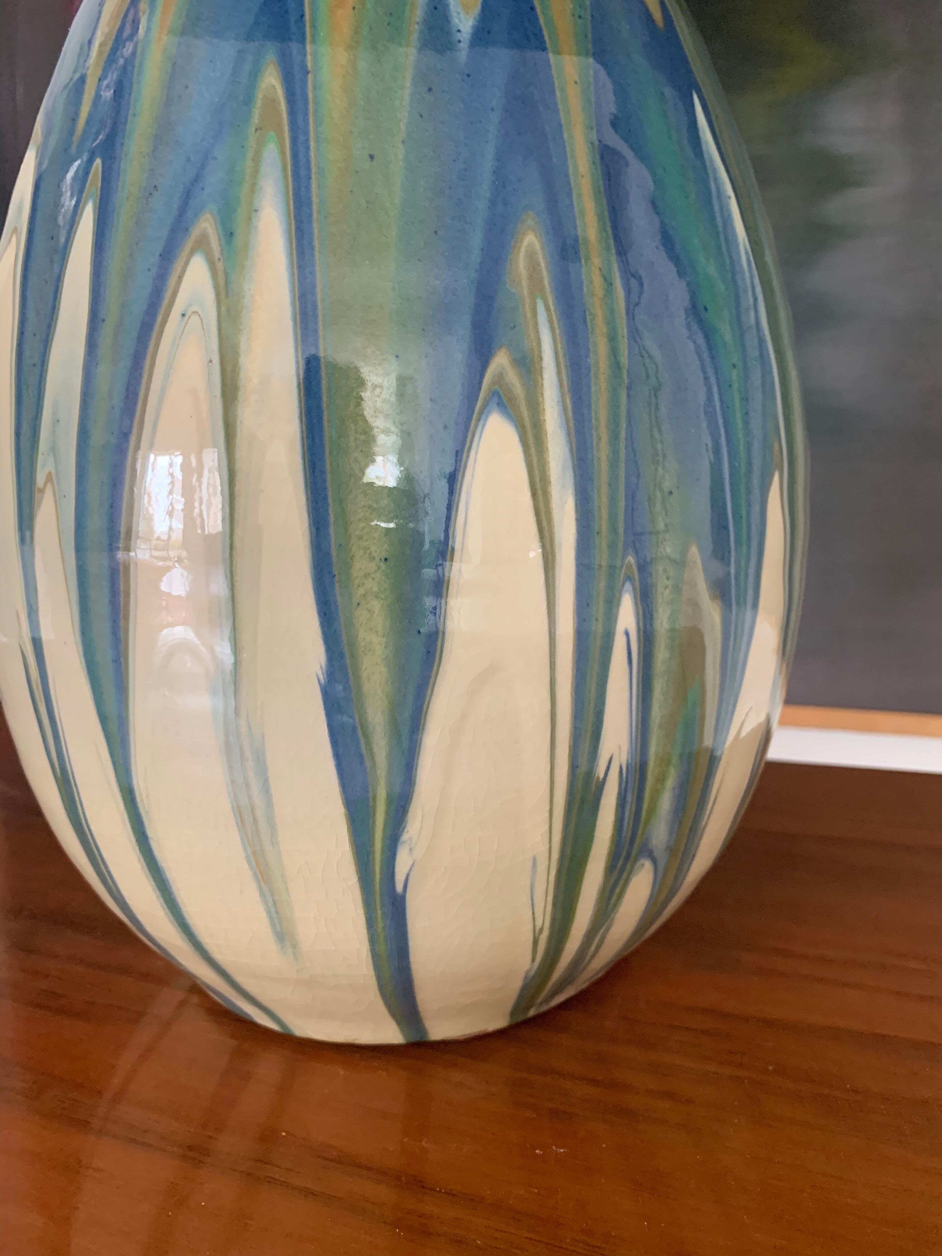 Vintage signed ceramic lamp