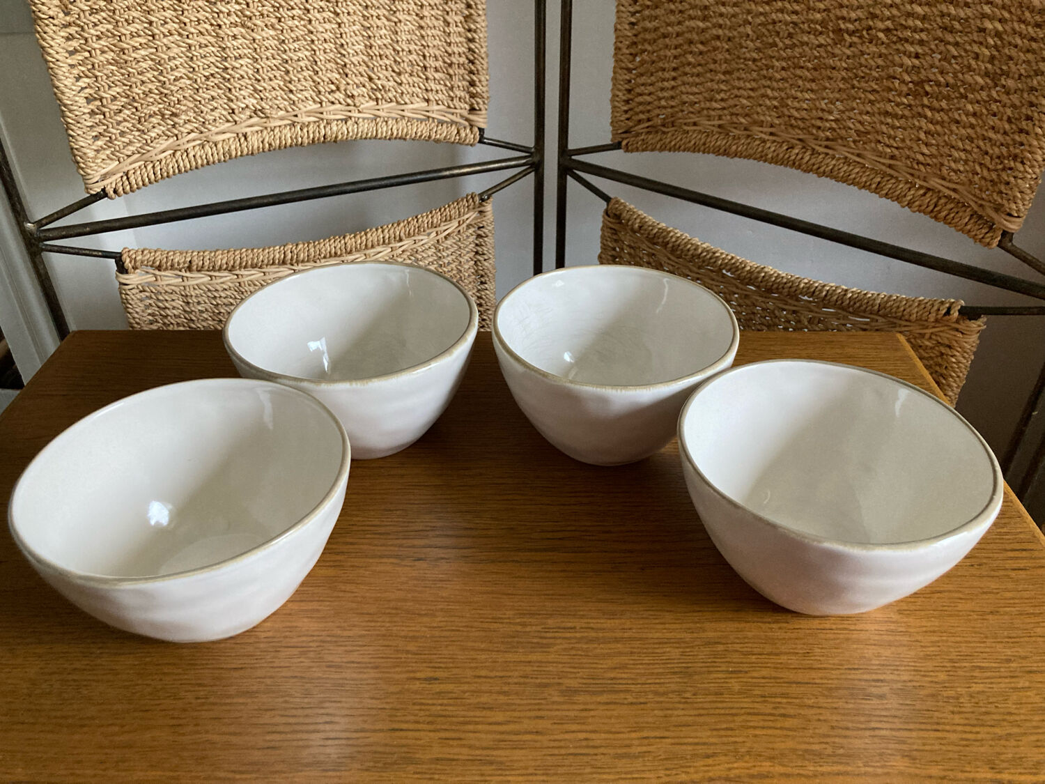 Set of four Maison du monde stoneware bowls
