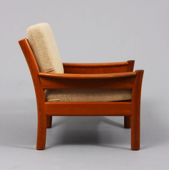 Chair teak manufactured by Dyrlund, Denmark
