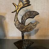 Bronze rooster by Yves Lohe