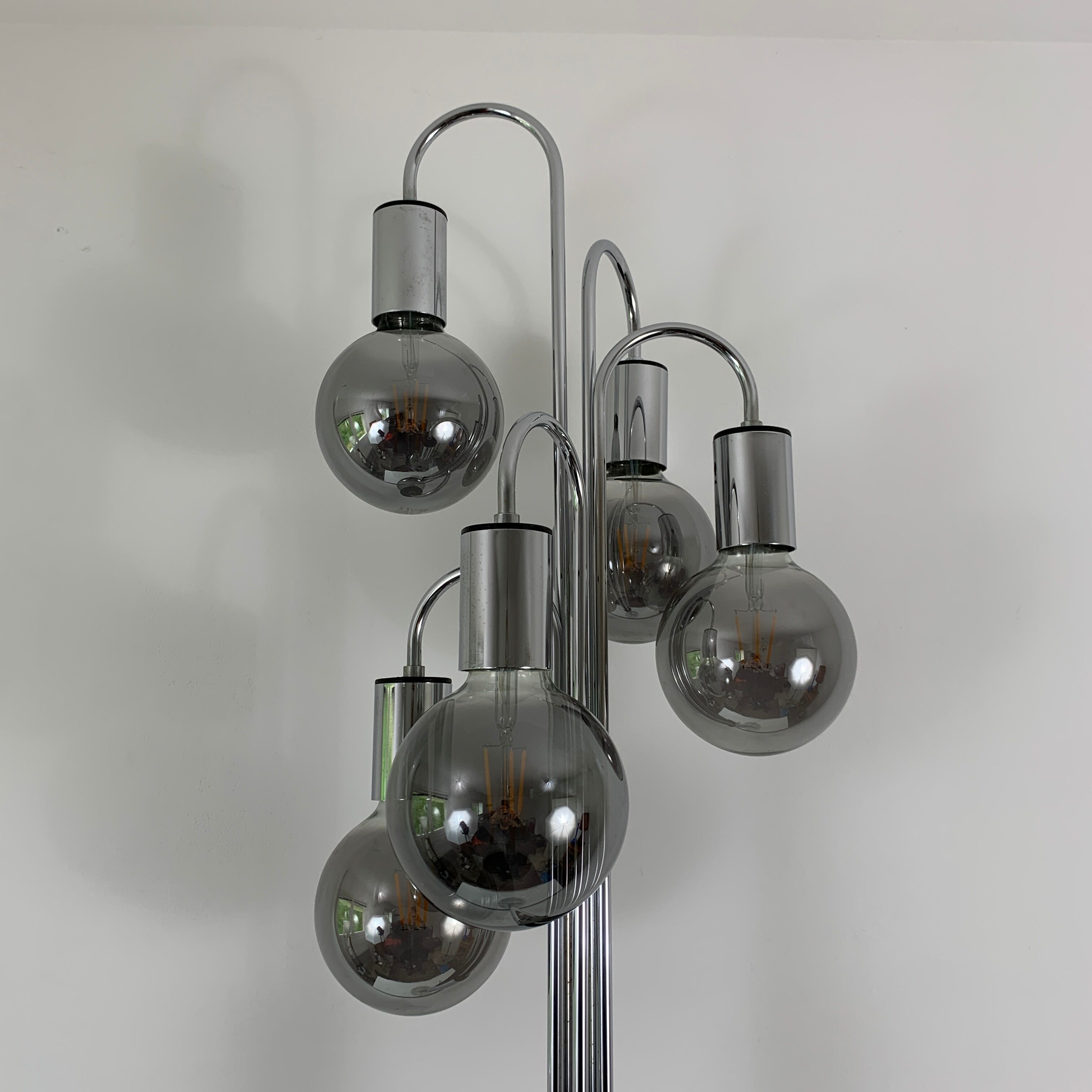 Chrome lamp 5 vintage lights