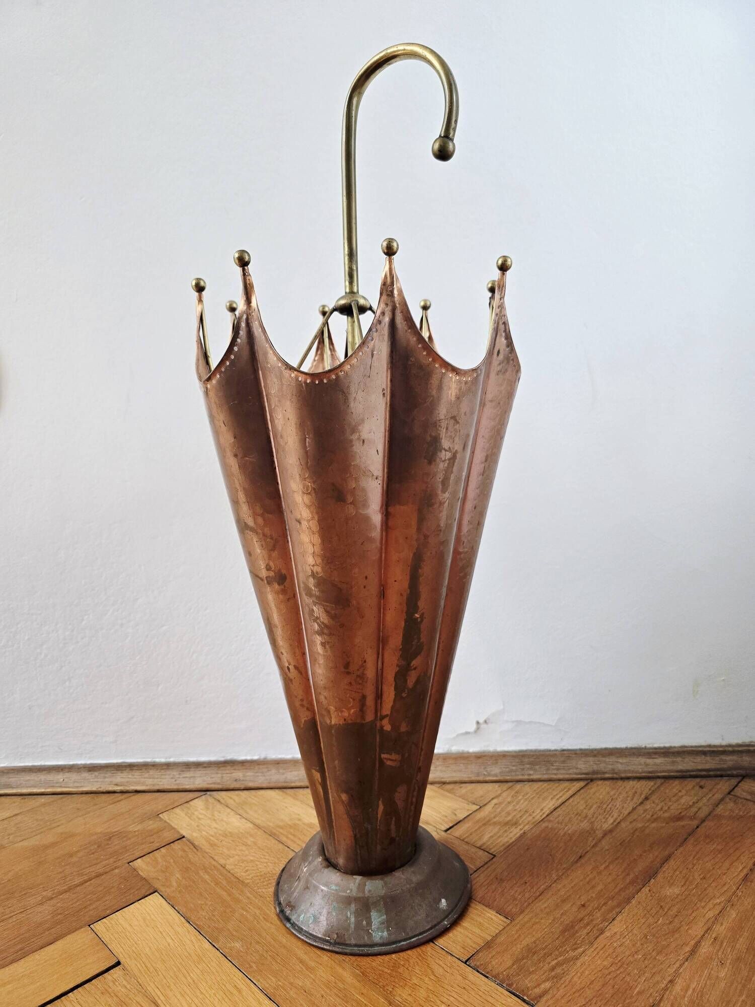 Vintage French Brass Umbrella Stand, 1950s – Antique Patina