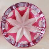 Val Saint Lambert red-lined crystal ashtray