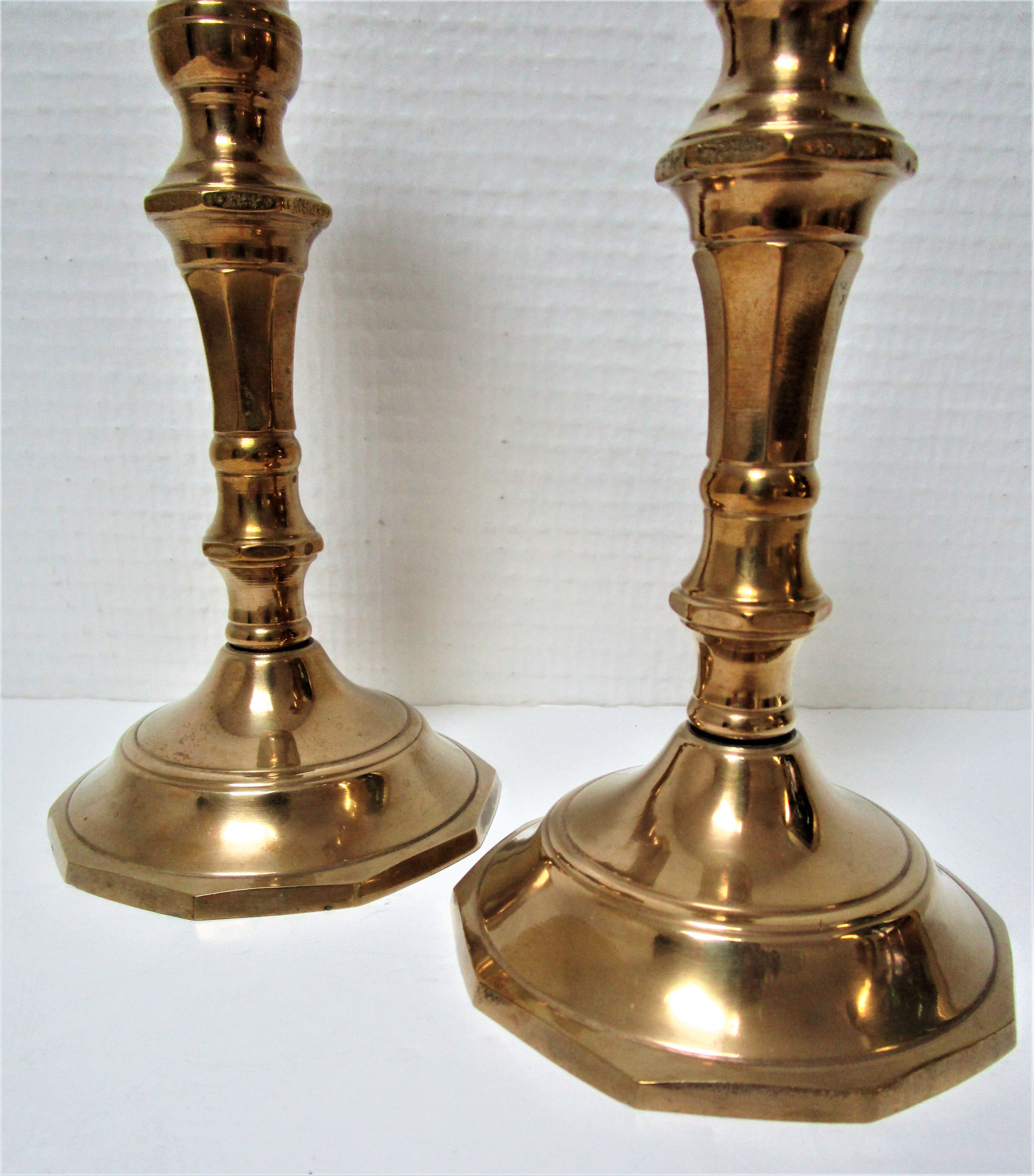 Pair of vintage brass candlesticks