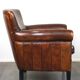 Stylish sheepskin leather armchair with a refined appearance