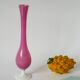 Candy pink opaline soliflore vase, 1950