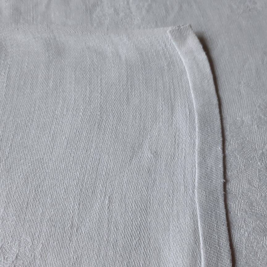 Old damask tablecloth monogrammed mm