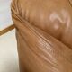 Light leather pouf sofa by Raphael Raffel for Honoré Paris