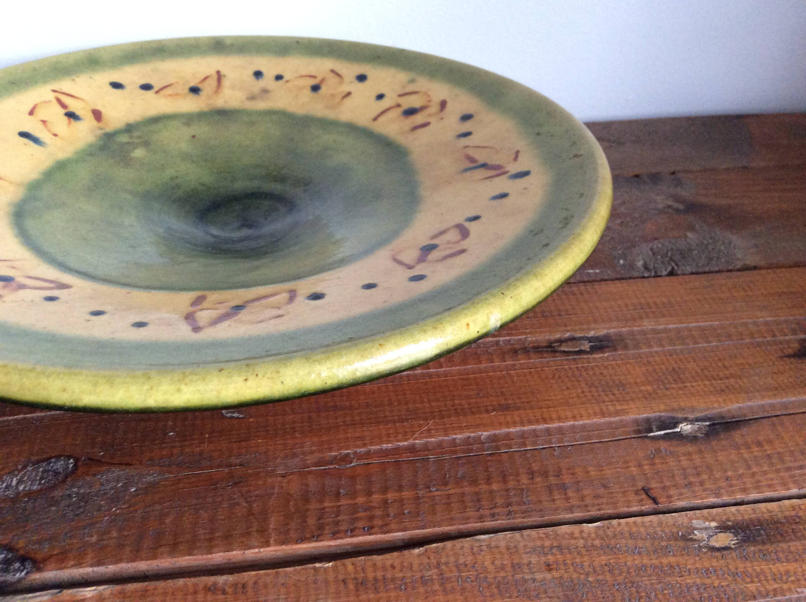 Glazed terracotta dish