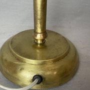 Lampe de table de bureau de banquier portugais en laiton 1940