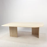 Mid-Century Italian Travertine Coffee Table, 1980s