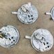 5 opaline ball sconces, half spheres, ceiling lights