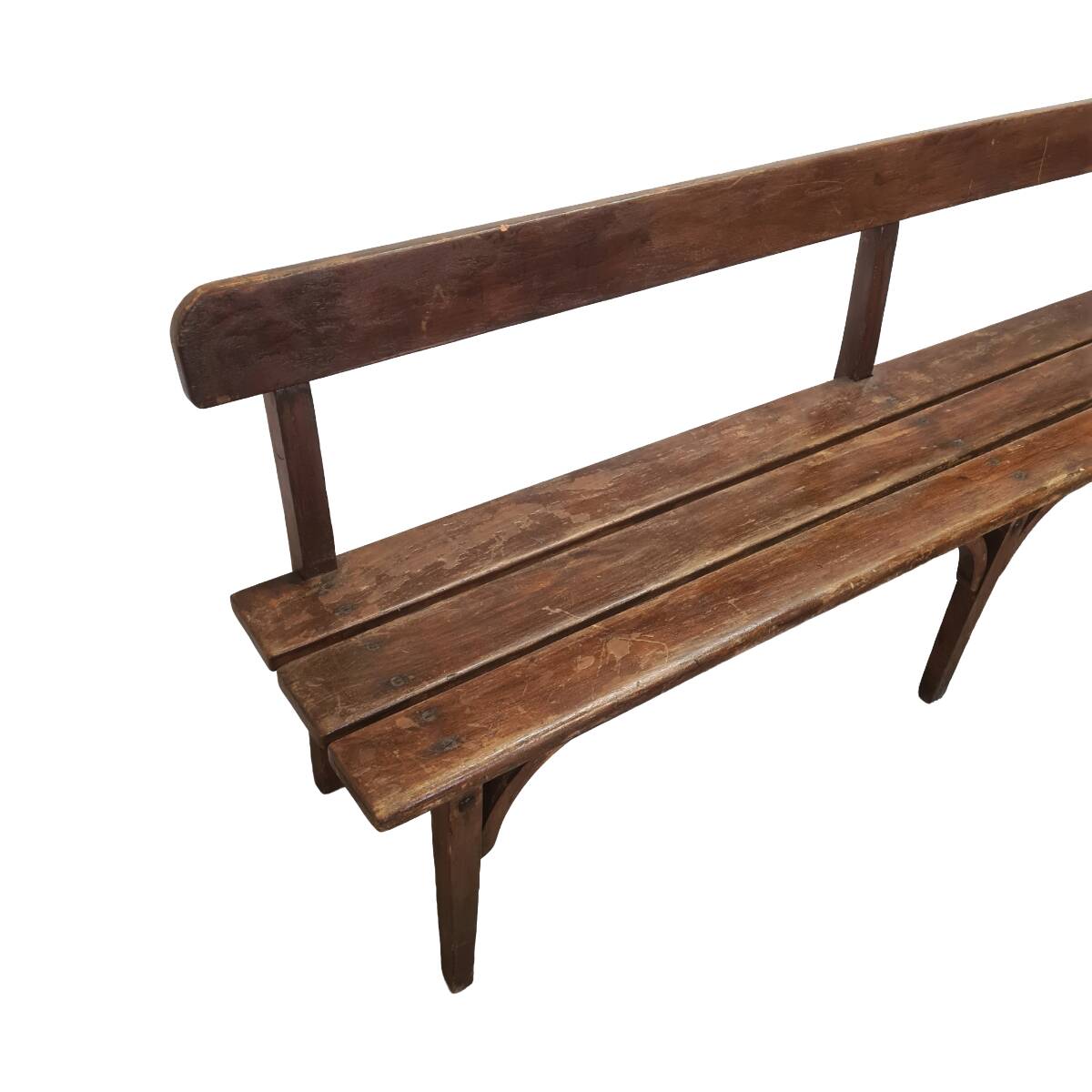 Antique French Wooden Hall Bench, from around 1900