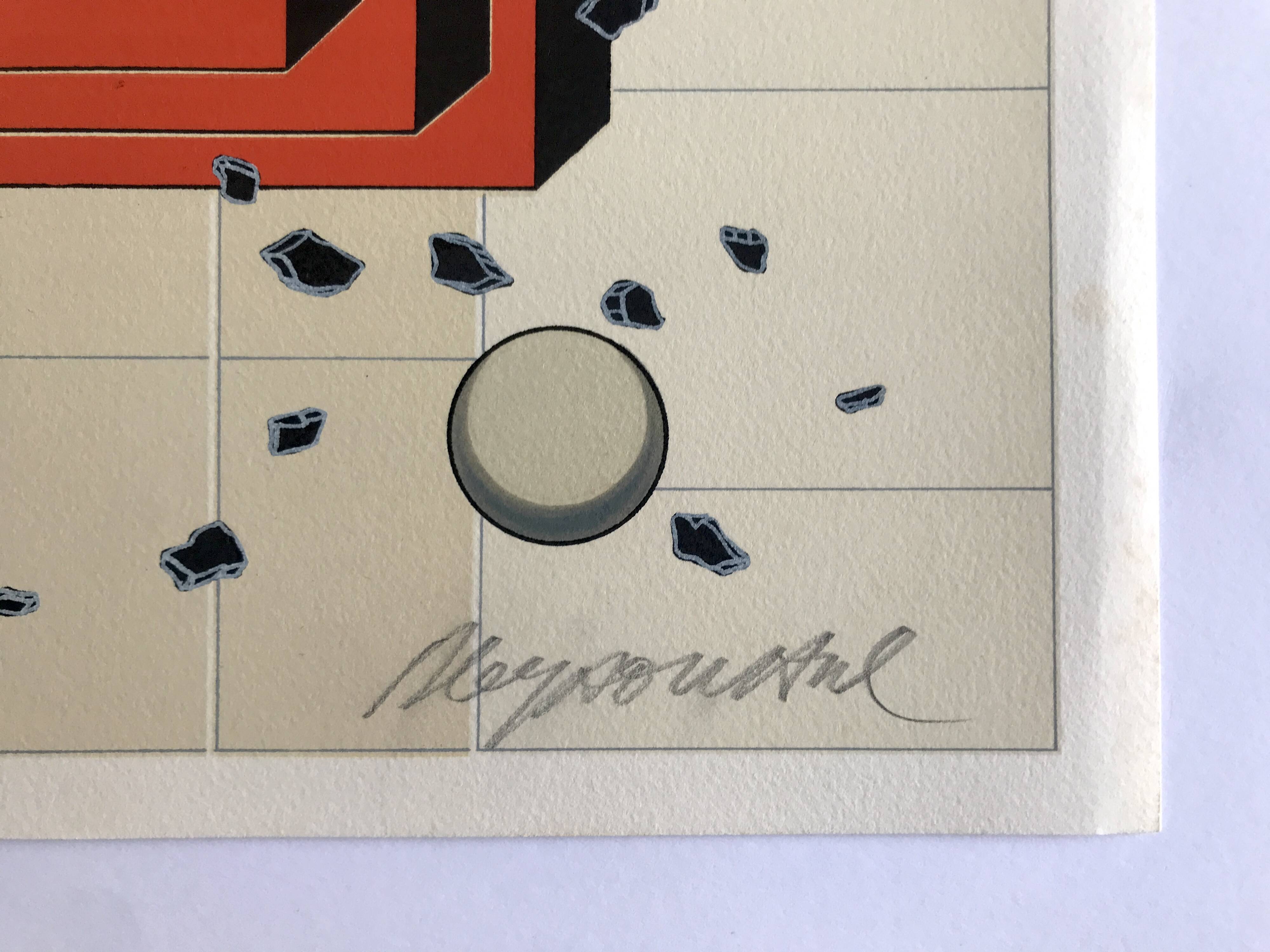 Alain le yaouanc un chantier, 1978. lithographie originale signée au crayon