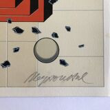 Alain le yaouanc un chantier, 1978. lithographie originale signée au crayon