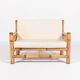 Italian Modern bamboo-wicker bench, 1970's