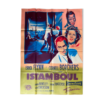 Affiche cinéma "Istamboul" Errol Flynn 120x160cm 1957