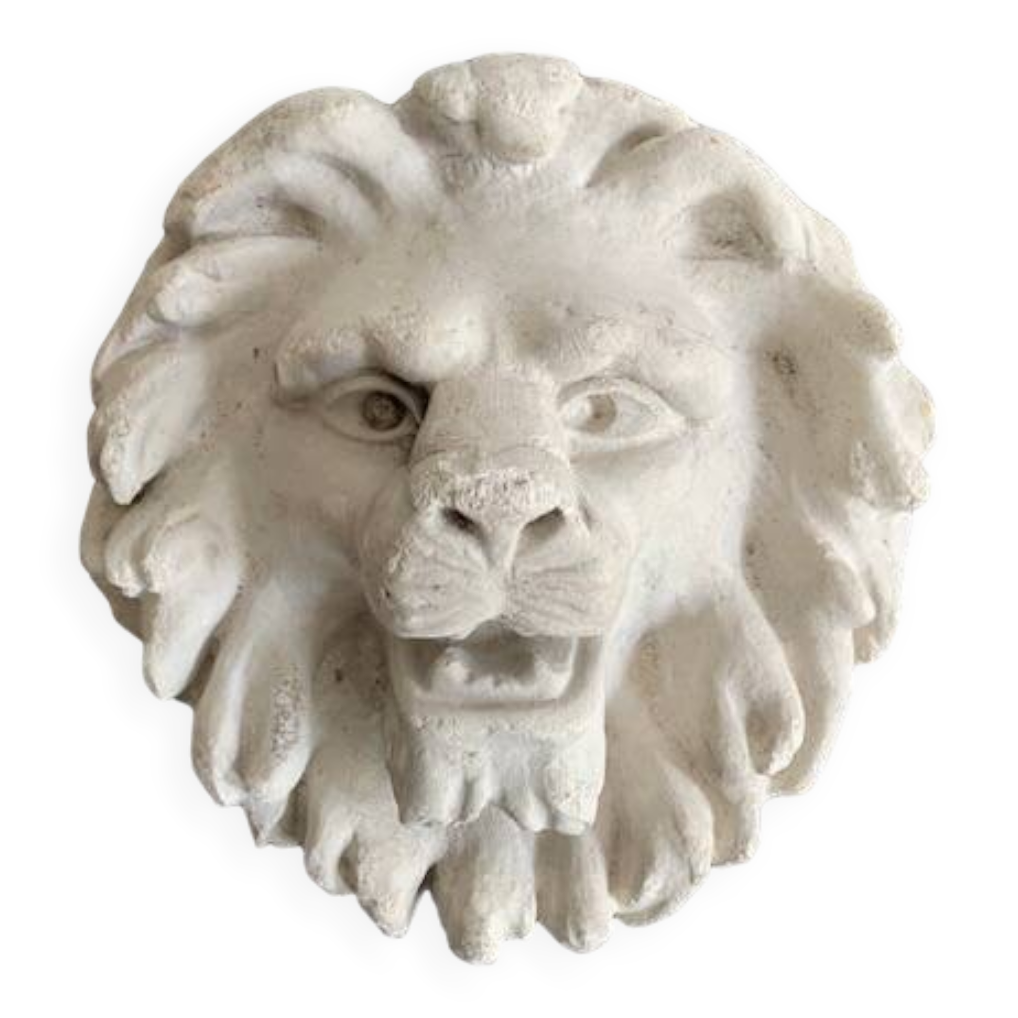 Plaster lion head, early 20th century, Academy of Fine Arts of Saint Gilles, Belgium