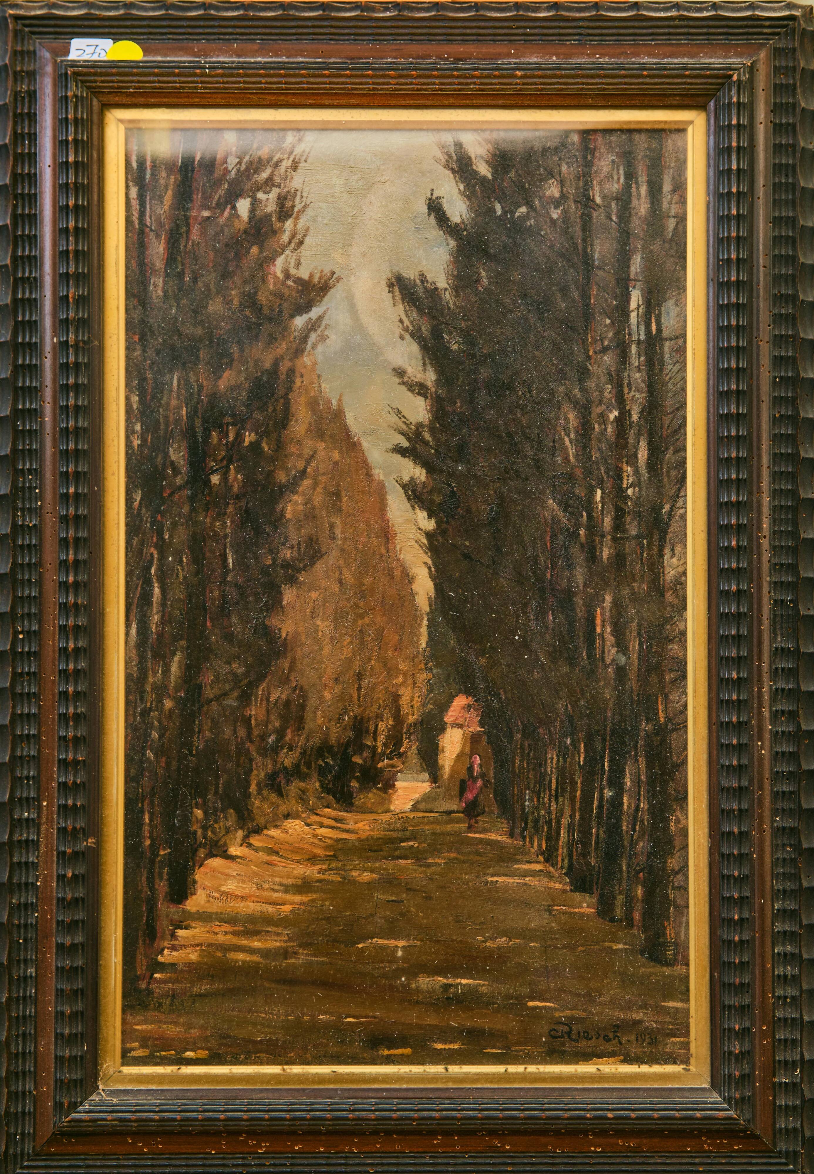 Route forestière, CESARE RIESCH (1906 - 1981)