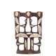 Moroccan candle holder decorated with stone birds, 1970s