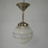 Art Deco pendant light with 12-sided glass ball, 1930s