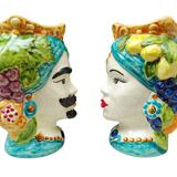 teste di moro  siciliane in ceramica