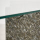 Glass and slate stone console