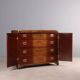Antique mahogany commode with brass details, 4 drawers, 20th century.