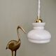 Vintage lampshade pendant light in white opaline