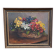 Peinture à l’huile sur toile , bouquet de fleurs