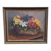 Oil painting on canvas, bouquet of flowers