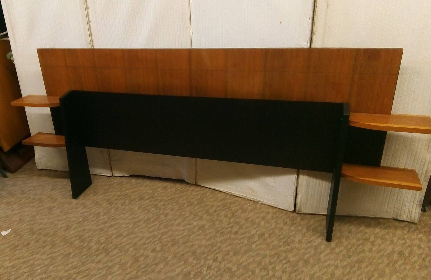 Vintage headboard 50s with shelves