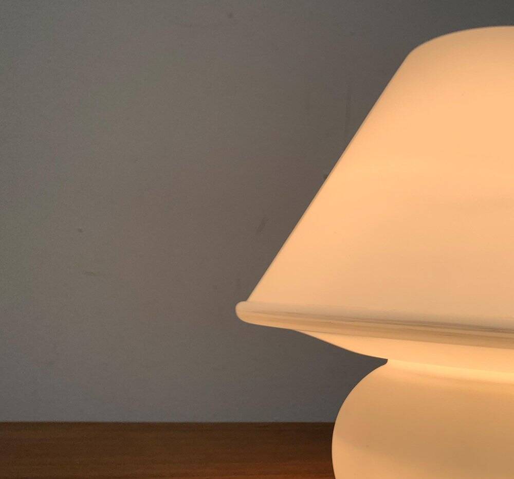 1970s vintage space-style German glass table lamp by Limburg.