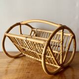 Vintage bamboo magazine rack