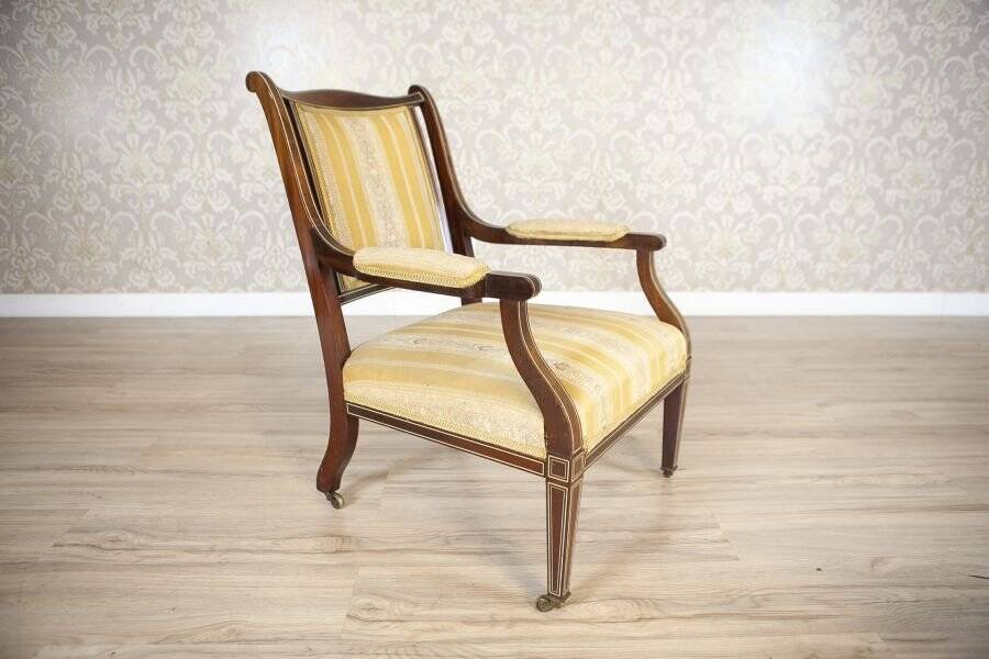 Set of 19th Century English Armchairs in Sheraton Style