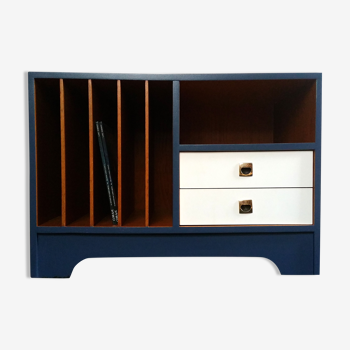 Sideboard blue vintage and oak vinyl