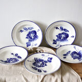 Lot d'assiettes bleues Lonchamp